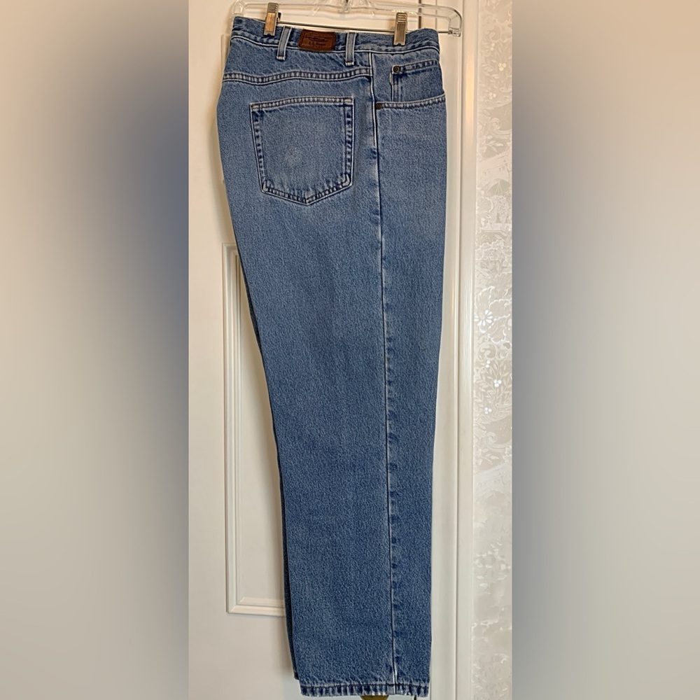 L.L.Bean Men’s Flannel lined blue jeans 32x29